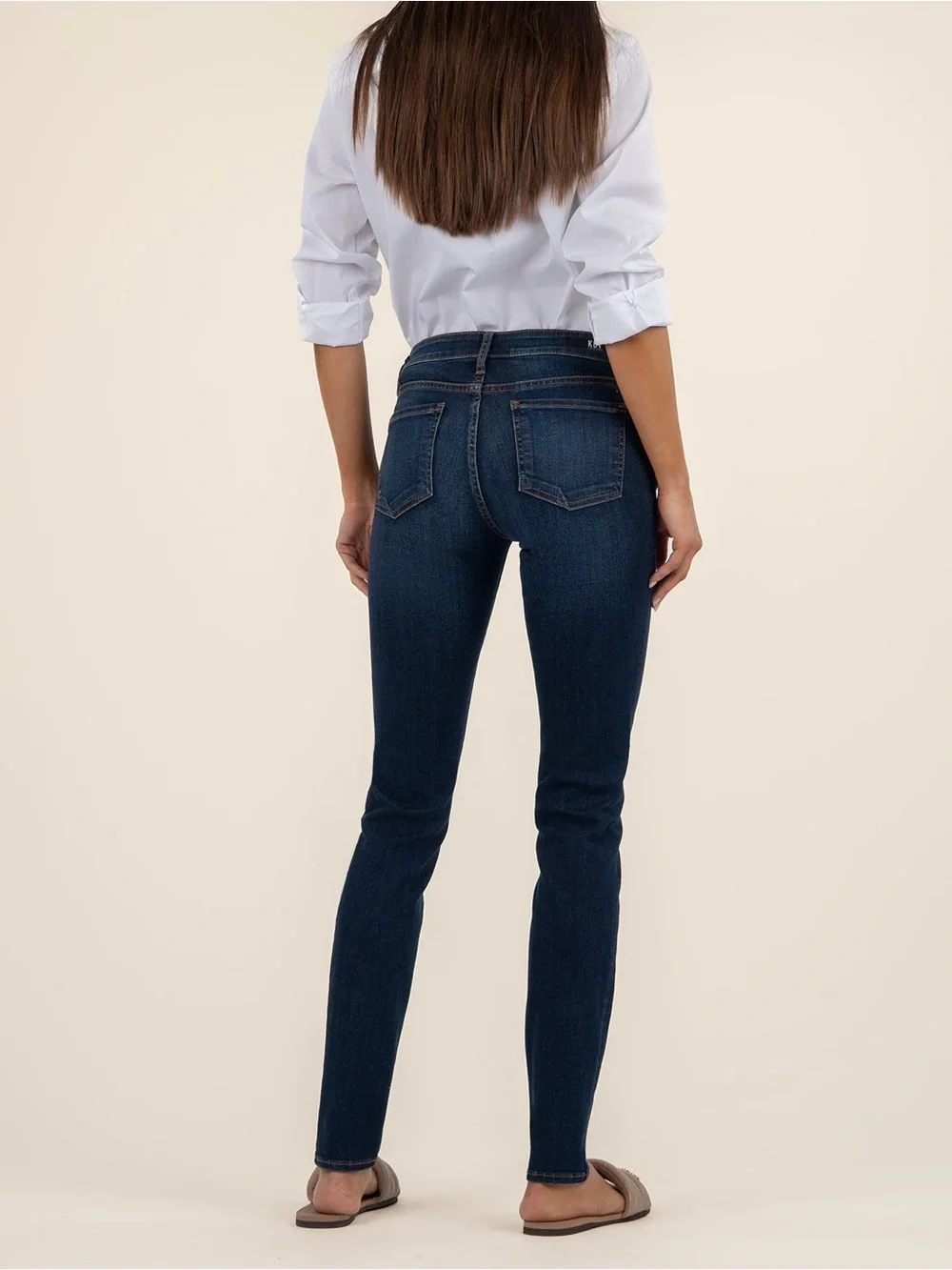 Kut From The Kloth Diana Mid Rise Relaxed Skinny Jeans Dark Wash Size 4 - Picture 3 of 10